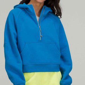 NWT Lululemon Poolside Blue Scuba 1/2 zip M/L